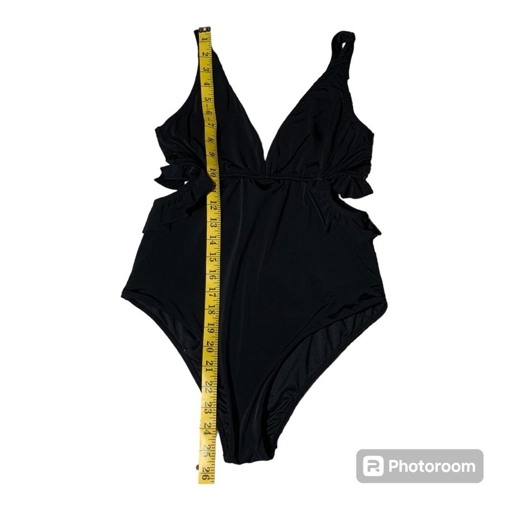 KIBYS Black Ruffled Cutout One Peice - Picture 7 of 9